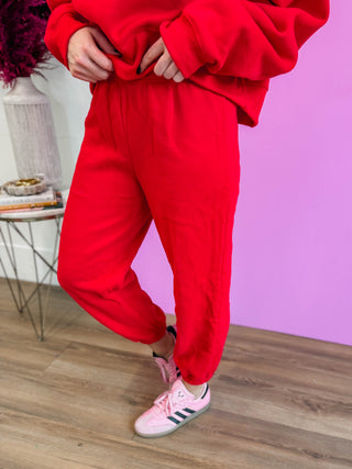 Easy Living Joggers-Red