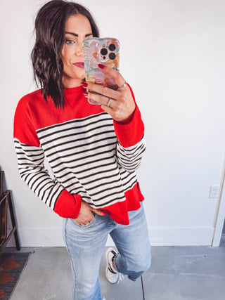 Taryn Striped Pullover