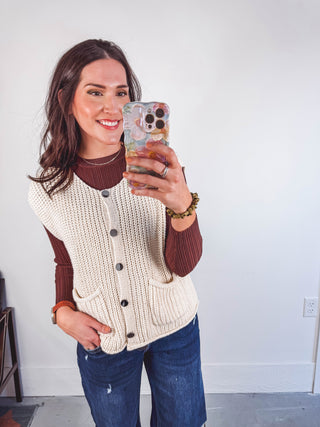 Lilah Knit Top-Burl Wood