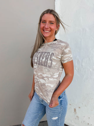 Huskers Monochromatic Camo Tee