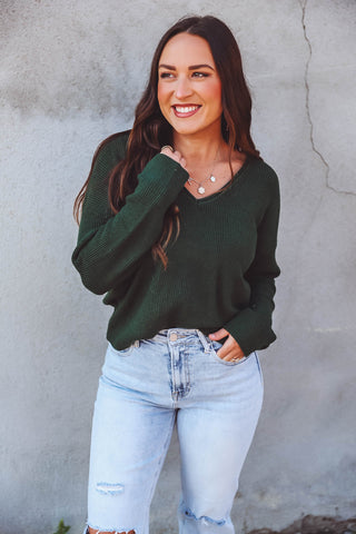 Taryn Sweater-Hunter Green