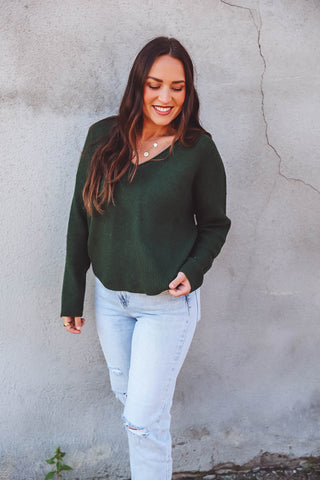 Taryn Sweater-Hunter Green