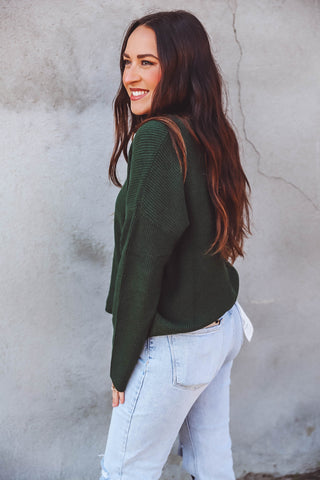 Taryn Sweater-Hunter Green