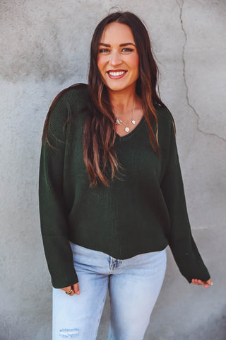 Taryn Sweater-Hunter Green