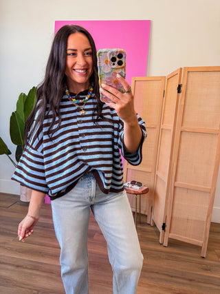 Kimberly Striped Knit Top