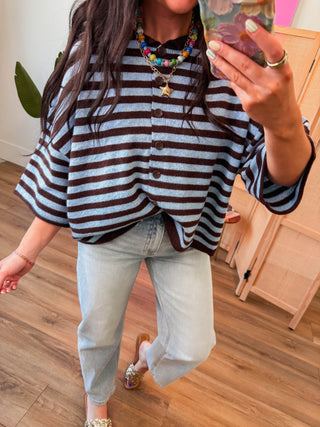 Kimberly Striped Knit Top