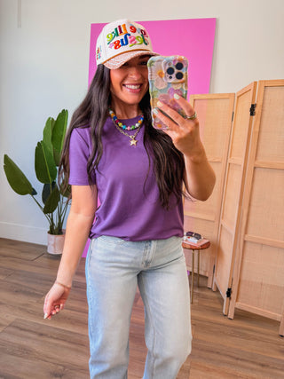 On Repeat Tee-Dusty Plum