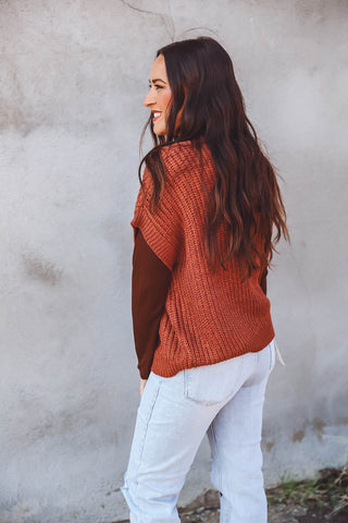 Keely Sweater Top-Rust