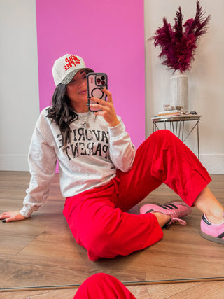 Favorite Parent Crewneck-Ash Grey