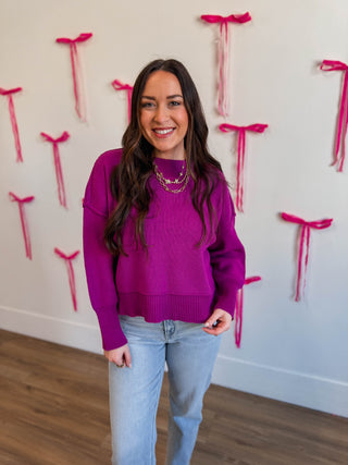 Naomi Sweater-Light Plum