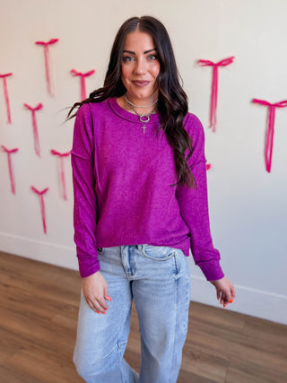 Macey Sweater-Light Plum