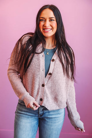 Angie Cardigan-Mauve