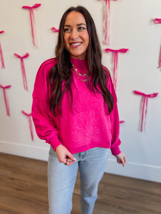 Callie Sweater-Fuchsia