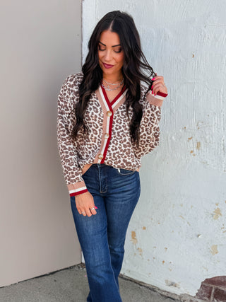 Christin Leopard Cardigan