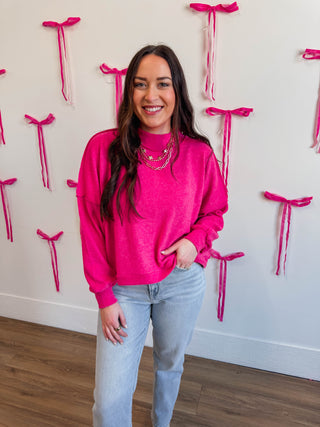 Callie Sweater-Fuchsia