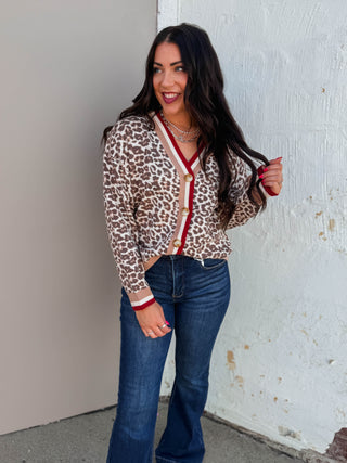 Christin Leopard Cardigan