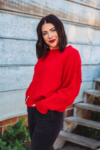 Tessa Sweater-Red