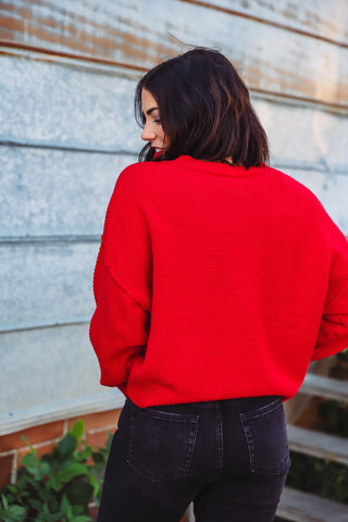 Tessa Sweater-Red