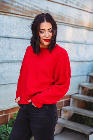 Tessa Sweater-Red