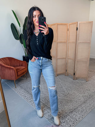 Frankie High Rise Straight Leg Denim