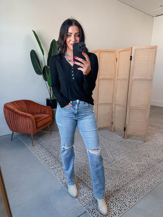 Frankie High Rise Straight Leg Denim