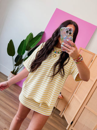 Summer Muse Striped Tee-Butter
