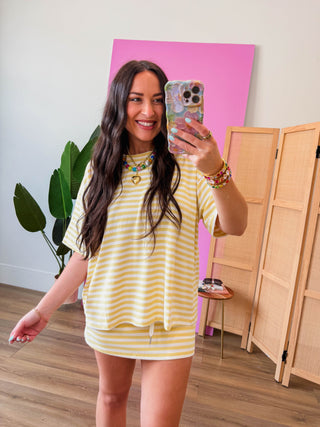 Summer Muse Striped Tee-Butter