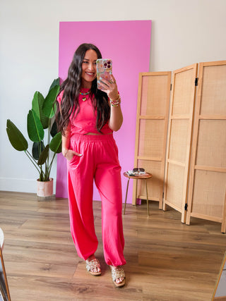 Comfort Club Set-Flamingo Pink