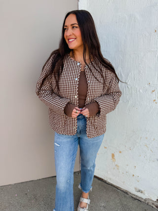 Holly Gingham Quilted Jacket
