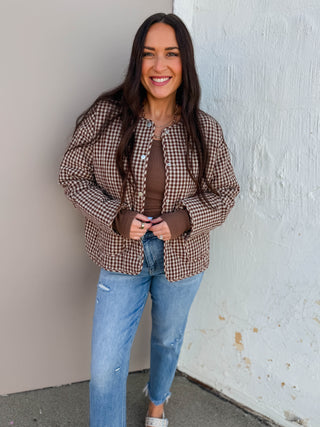 Holly Gingham Quilted Jacket