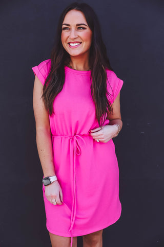 Miranda Mini Dress-Hot Pink