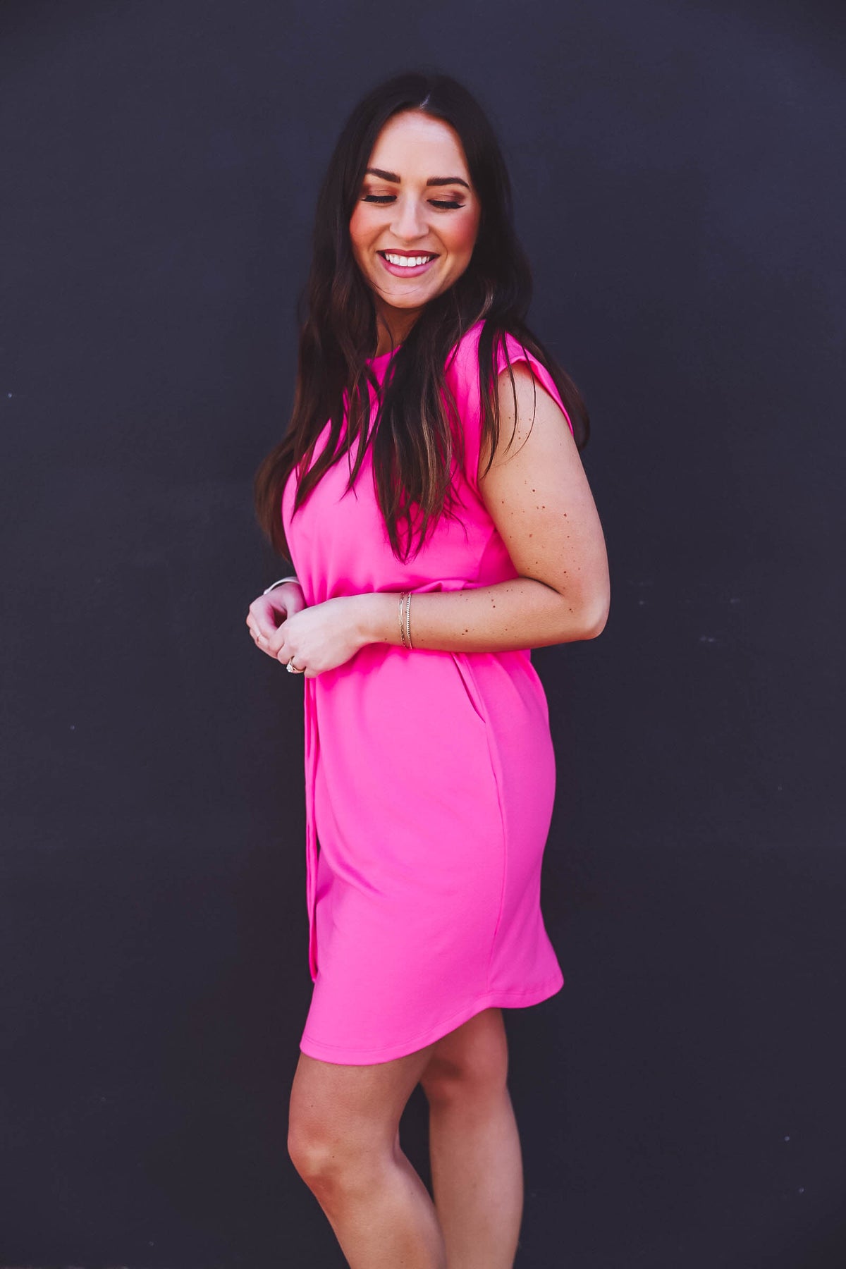 Miranda Mini Dress-Hot Pink