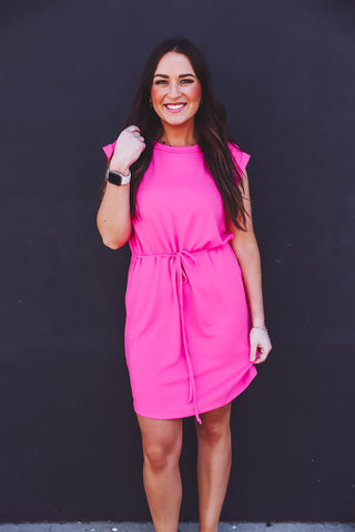 Miranda Mini Dress-Hot Pink