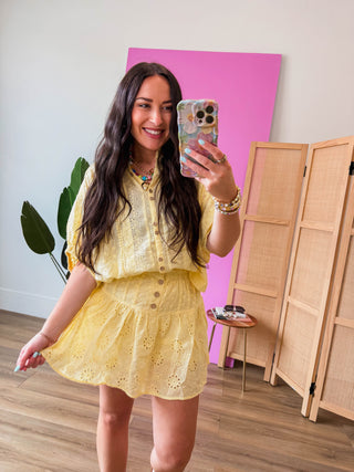 Grace Lace Skirt-Lemon