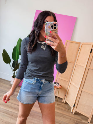Ty Striped Long Sleeve Top