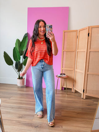 Phoebe Striped Knit Top