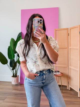 Laura Floral Embroidered Top