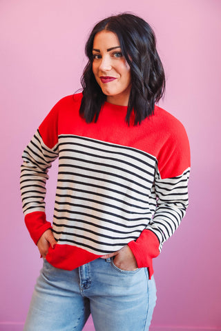 Taryn Striped Pullover