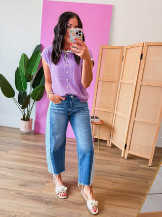 Megan Knit Top-Lavender