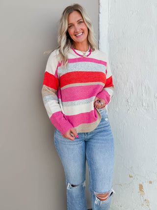 Mel Color Block Sweater