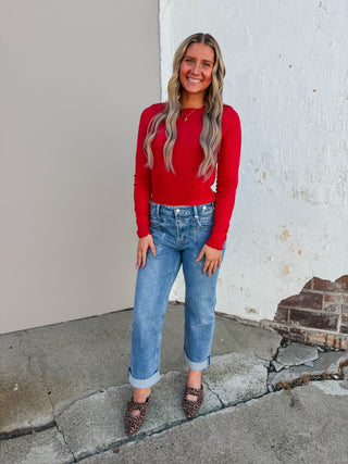 Maxine High Rise Cuffed Denim