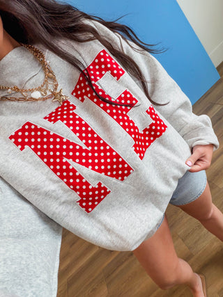 NE Polka Dot Mock Neck