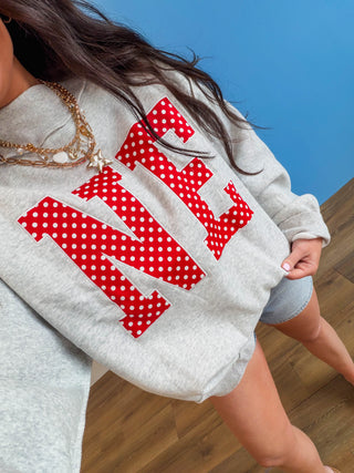 NE Polka Dot Mock Neck