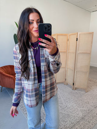 Cassian Shirt-Vintage Indigo Plaid-Thread & Supply