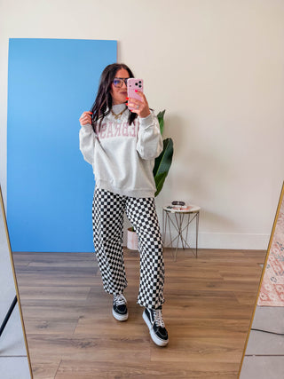 Checkmate Barrel Pants-Black