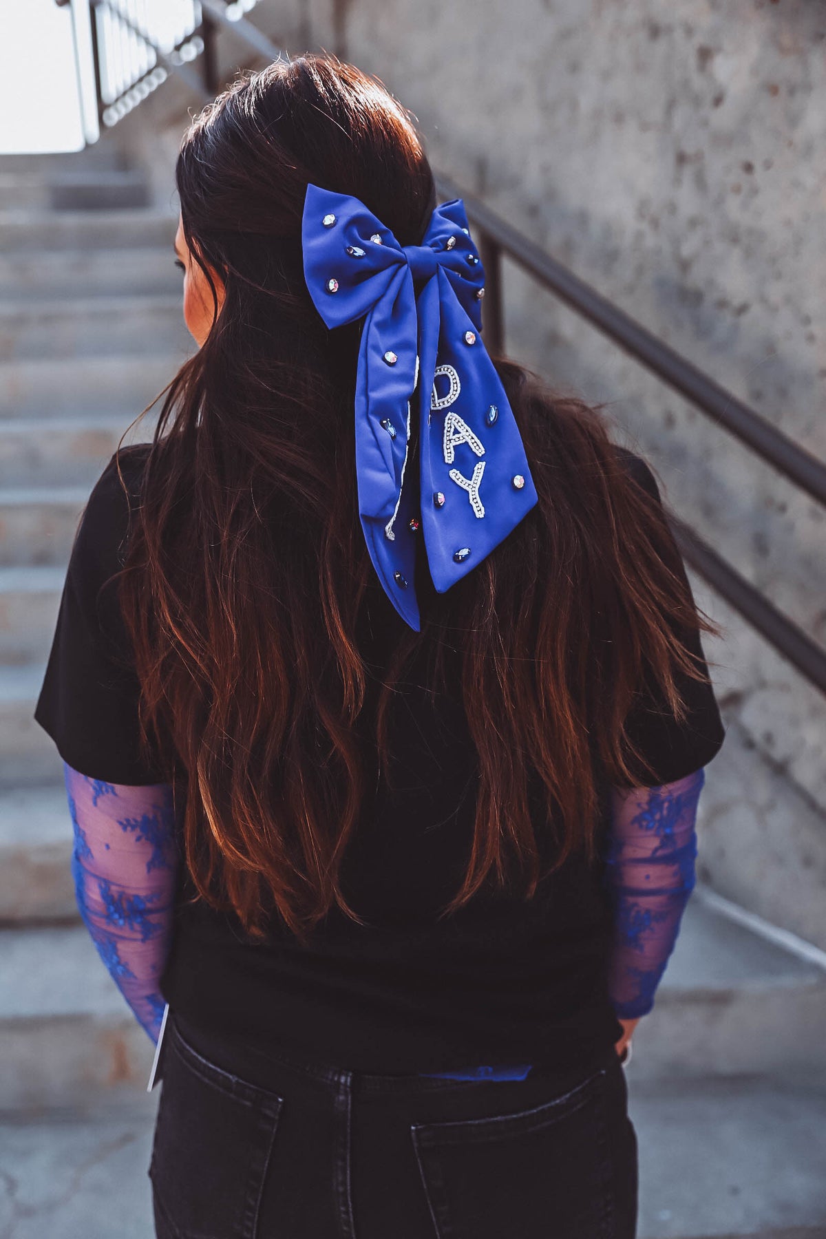 Gameday Bow-Royal Blue