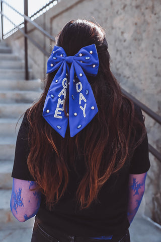 Gameday Bow-Royal Blue