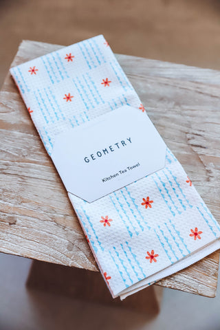 Ziggy Floral Tea Towel-Geometry