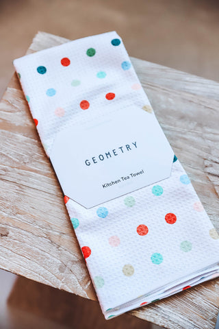 Retro Dot Tea Towel-Geometry