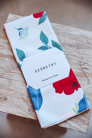 Showered With Love Tea Towel-Geometry